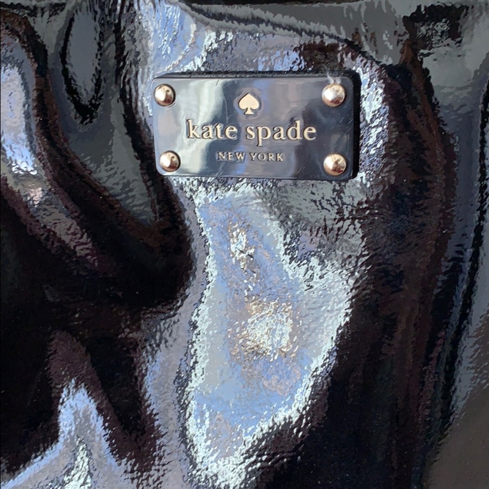 Kate Spade black patent leather tote